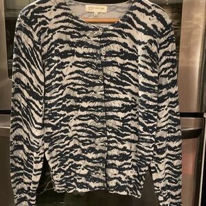 Jones New York Men's Sweater - Black and White Zebra Print